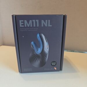 EM11 NL Black and Blue Ergonomic Vertical Mouse